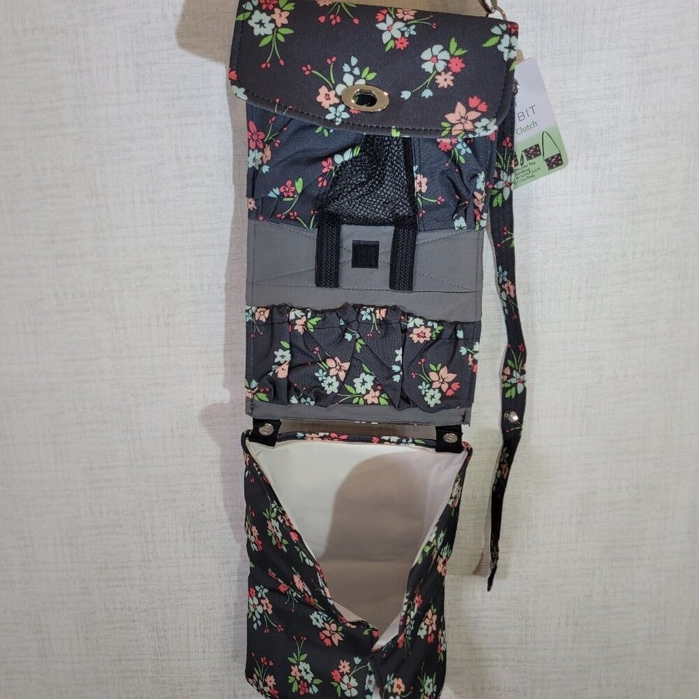 NWT LillyBit Floral Diaper Bag Organizer Crossbody Wristlet Clutch Baby Bag - Picture 3 of 6